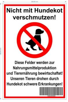 PVC Warnschid Hundekot