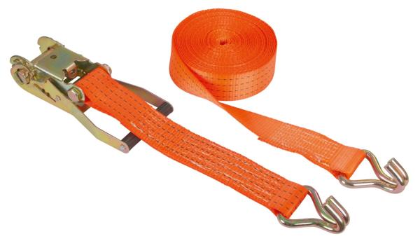 Ratschenzurrgurt, orange  mit Spitzhaken L15 mtr, B 50 mm