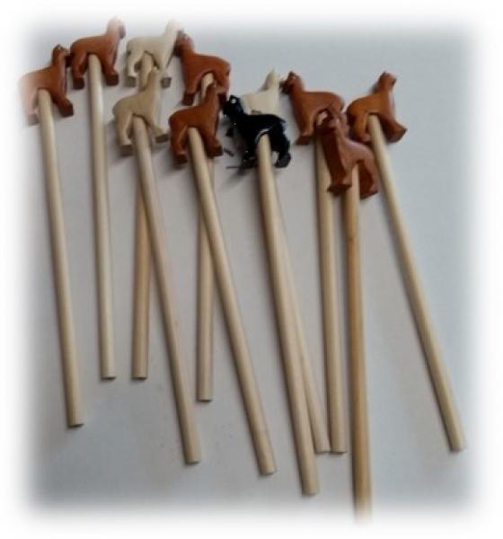 Holz Bleistift mit Alpaka Motiv